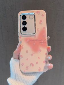 เคส Vivo V30 V40 V27 V29 V23 5G เคส Vivo V40 V30 V27 Pro เคส Vivo Y36 Y27S Y27 5G ซิลิโคนลายดอกไม้เล็กๆเคสครอบโทรศัพท์ปกป้องกล้อง