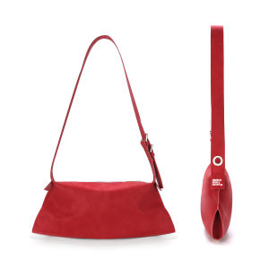 JANDRESS | Original Red High-end Leather Hobo Bag