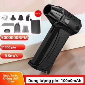 10000MAh Mini Turbo Phản Lực Quạt Di Động Không Dây Khăn Lau Bụi 500000 Vòng/phút Không Chổi Than Mạnh Máy Thổi Cho Bàn Phím Máy Tính Bụi