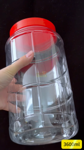 Balang Kuih Raya - 3600ml PET Container [ 1set ] YFP-3322 Bekas Kuih Raya Cookie Jar Balang Plastik Kosong Balang Biskut YFP 3322 / J3600 / NCI 4060