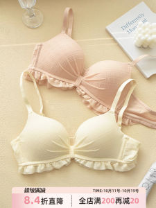 Japanese Style Comfortable Wireless Bra Set for Teen Girls Chest Gathered Look Bigger Home Clothes 2023 New Arrival