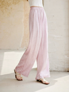 XIANGYING | Pink Loose Straight Trousers