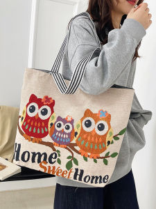 JIFANPAUL | Cartoon Print Tote Bag for Summer Travel and Commuting