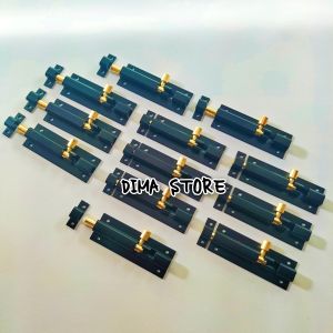 ( 12 Biji ) Grosir Slot Grendel Alumunium 2" 3" 4" Jendela dan Pintu Rumah Hitam Dop Gembok Minimalis Awet dan Anti Karat