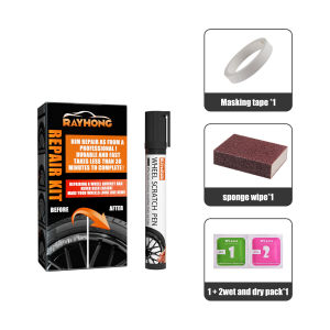 Rayhong Black Wheel Scratch Repair Kit: Rust Resistant & Waterproof Alloy Wheel Repair