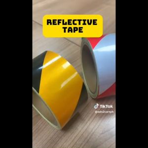 ADS Reflective Tape Black/Yellow & White/Red 50mm X 10m / Reflectorize Tape / Reflectorize Sticker