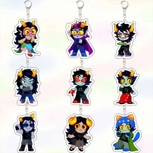 For Homestuck Vriska Serket Gamzee Makara Kanaya Maryam Terezi Pyropet Karkat Vantas Acrylic Keychain Backpack Cute Pendant Gift