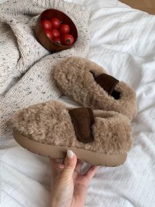XIXITIAO | Retro Fluffy Warm Girls Slip-On Shoes