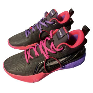 แฟลช 8 รองเท้าผ้าใบ Laces ครึ่งรอบ Fade สีชมพูรูปไข่รองเท้าบาสเก็ตบอล WaDi สีดําสีม่วงสีแดง Sunset 2021 วัสดุโพลีเอสเตอร์