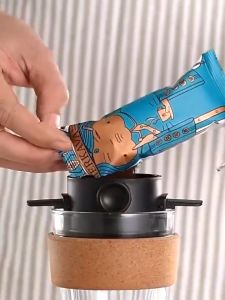 กรองกาแฟ ดริปเปอร์กาแฟ ที่กรองกาแฟ กรองกาแฟดริป ที่กรองดริปกาแฟ แบบพับได้ สแตนเลส 2 ชั้น กรวยดริปเปอร์ ดริปกาแฟ แบบ Coffee Dripper