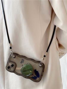 Silicone Phone Case  17Promax 16Pro New 13Trendy 12Strap 11Unique 14Niche XSMax FullCover Anti-Fall CurvedEdge Tulip