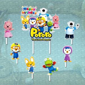 Cake Topper pororo penguin happy birthday