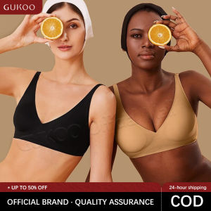 GUKOO 2pcs/set Seamless Bra For Women Sports Jelly Bra for Women and Seamless Panty Set on Sale