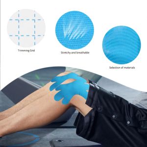 5PCS Precut Knee Kinesiology Tape - Pain Relief & Joint Support | Waterproof Latex-Free for Sports & Injury Recovery Workout