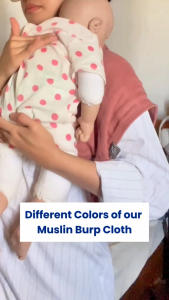 Nathan & Emma Baby Muslin Burp Cloth (1 PC) | 100% Cotton | Age grade: 0 months+ | Baby Essentials | Newborn Essentials