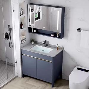 Ceramic Integrated Aluminum Sink Vanity