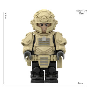 Potdemiel | New Delta Action Series Surrounding Toys Military Building Blocks Character Weilong Weirong Worm Game Assembly Model Ornament