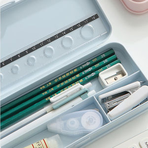 Hộp Đựng Đồ Dùng Học Tập Đa Năng Cho Trẻ Em Bằng Nhựa PP Dung Tích Lớn Mờ Cho Bé Trai Và Bé Gái Hộp Đựng Bút Chì Đơn Giản