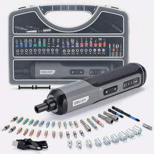 deli | Deli 4V Cordless Electric Screwdriver Set 5N.m Max Torque Power Drill Tools for Home DIY Furniture Assembly Repair Kit