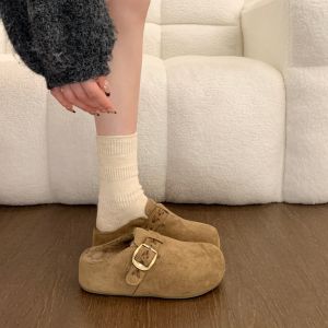ZHENMO | Thick-soled Fluffy Womens Clogs Half-slipper Easy-to-put-on