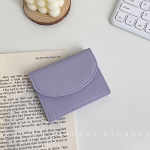 Ví Da Cho Nữ Phong Cách Hàn Quốc INS Đa Năng Màu Trơn Đơn Giản Di Động Nhỏ Gọn Học Sinh Từ Tính Ví Đựng Giấy Tờ