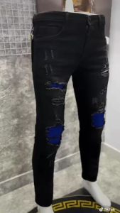 [FREESHIP] Quần jean nam quảng châu phối họa tiết chữ đẹp chất thời trang chất vải bò nhập co dãn nhẹ cao cấp