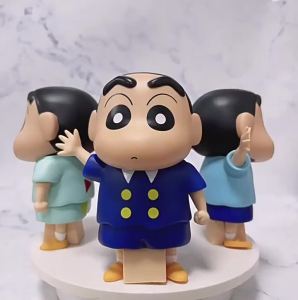 Bandai | Crayon Shin-chan Action Figure Toys Anime Shin Chan Figuras Kawaii Doll Collection Model Ornaments GK Statue Gift for Children