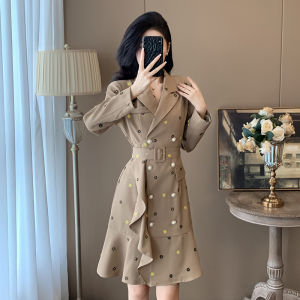 SUYE | Elegant High-end Style Slimming Waist Dress for Petite Wear
