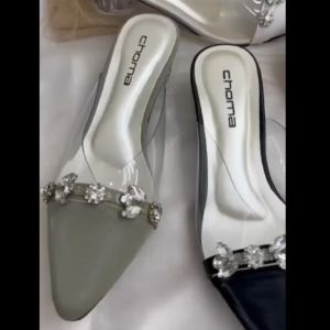 CHOMA - SANDAL HAK KACA WANITA AKSESORIS BUNGA