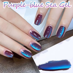 WS 10ml Blue Purple Sea Cat Eye Magnetic Gel 2025 New Ultra Shine Semi Permanent Soak Off UV Gel Autumn Nail Art Varnish
