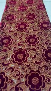 African Velvet Lace Fabric 2026 High Quality Nigeria Velvet Lace French Tulle Lace Fabric For Party Wedding Dress Sewing Cloth