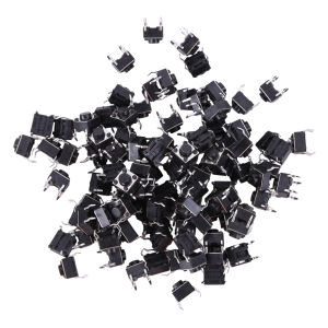 100PCS Tact Switch Push Button DIP 4 Pin Momentary Tactile Switch Button 6X6X5mm Miniature Button Electronic Components