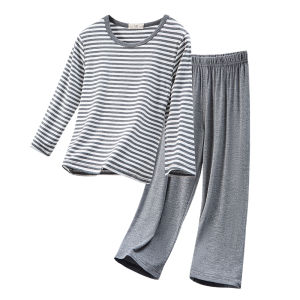 LB.BEAR | Childrens Ice Silk Modal Sleepwear Set for Spring and Autumn Season