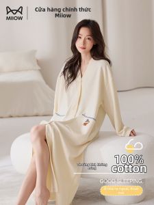 MiiOW | Áo Choàng Tắm Tay Dài Form Rộng Cotton Sạch 100%