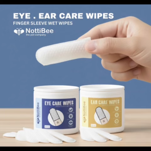 Nottibee Pet Eye & Ear Care Finger Wet Wipes Dental Eye Ear Cleaner Finger Teeth Care Grooming Wipes [Local Stock]