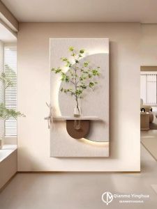 Creamy Style 3D Hydroponic Green Plant Wall Art
