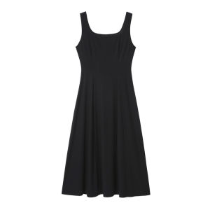 Simple Cinched Waist Slimming Camisole Dress