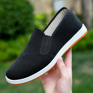 Anti-Slip Soft Canvas Breathable Lightweight Comfortable Black Shoes
