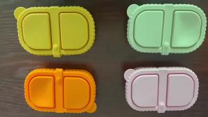Silicone Snack Container with LidReusable Snack Bento Box Leakproof Food Storage Boxes for SauceFruitSnacksSchoolPicnic