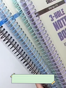 A4 Tearable Spiral Binder Notebook Loose Leaf Writing Notepad Thickened Paper Detachable 120 Sheets