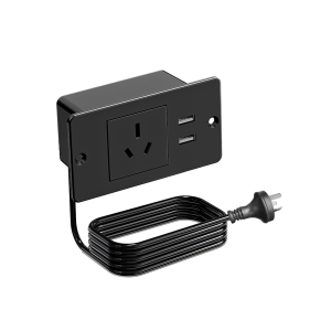 Ổ Cắm Điện Âm Tường Nhỏ Gọn Tích Hợp Bộ Bảo Vệ Quá Áp 1500W 1 Ổ Cắm AC 2 Cổng USB Tiêu Chuẩn AU Lắp Đặt Âm Tường Cho Trạm Sạc Ẩn