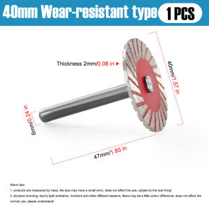 Lưỡi Cưa Kim Cương 40mm Đĩa Cắt Khô Khắc Đá Trục 6mm Dùng Cho Mài Gạch Men Sứ