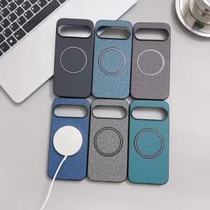 Luxury Fabric Cloth for Magsafe Case for Google Pixel 9 8 7 6 10 Pro XL 9A 8A 7A 6A 5A Wireless Charging Magnetic Slim Cover
