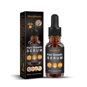 West&Month การเจริญเติบโตของเส้นผมสเปรย์นวดหน้าหนังศีรษะบำรุงรากผมการเติบโตอย่างรวดเร็วป้องกันผมร่วงเสริมสร้างเซรั่มผม30ml