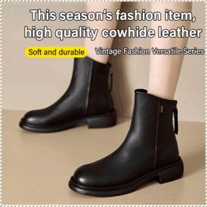 Comfortable Thick Sole Martin Boots Long Calves Fits the Foot Womens Boots Small Scratches Are not Iceable