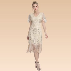 เลื่อมพู่ชุดวินเทจพู่ชุดพรรคชุดเทศกาลเหตุการณ์ชุดราตรี