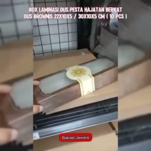 (1 PACK ISI 10 PCS) DUS BROWNIS / BOX LAMINASI / DUS PESTA HAJATAN BERKAT MAKANAN ROTI MULTI FUNGSI