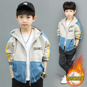 Cool Trendy Boys Spring Autumn Jacket Childrens Clothing Korean Style Windbreaker Coat for Middle Large Children