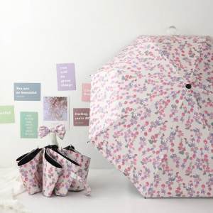 French floral automatic/manual umbrella Sunscreen UV umbrella folding umbrella Portable ladies umbrella