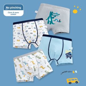 Spiderman Pure Cotton Boys Underwear Childrens Boxer Shorts Non-itchy PP Large Boys Boys Boxer Briefs Breathable Antibacterial